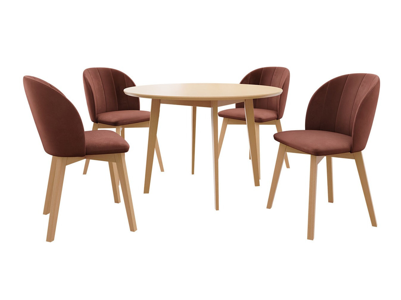 Jedilniški komplet Racine 136 (Rjava)