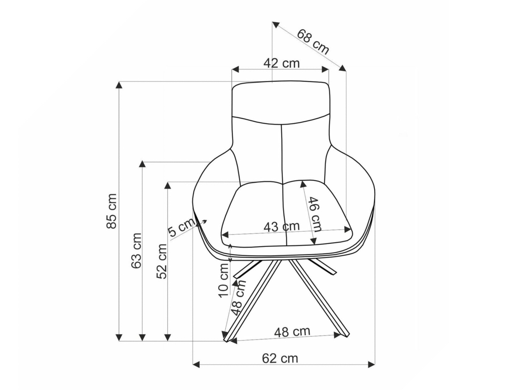 Stol Houston 1872 (Siva)