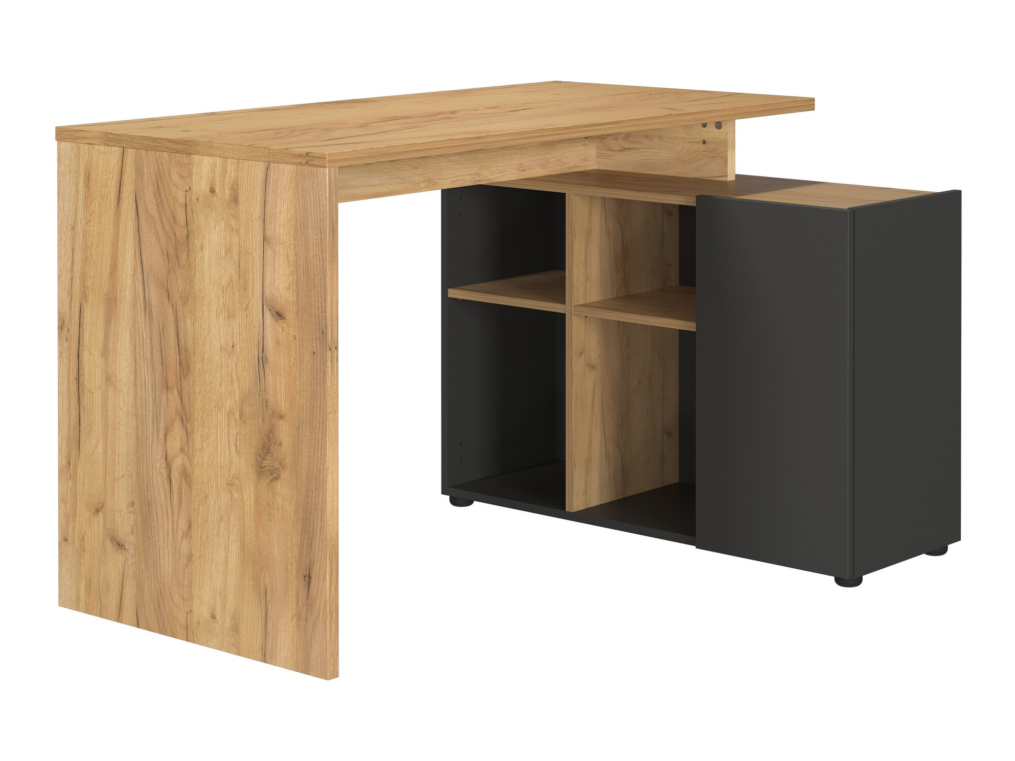 Kotna pisalna miza Evarsoa 101 (Grafit + Navarra hrast)