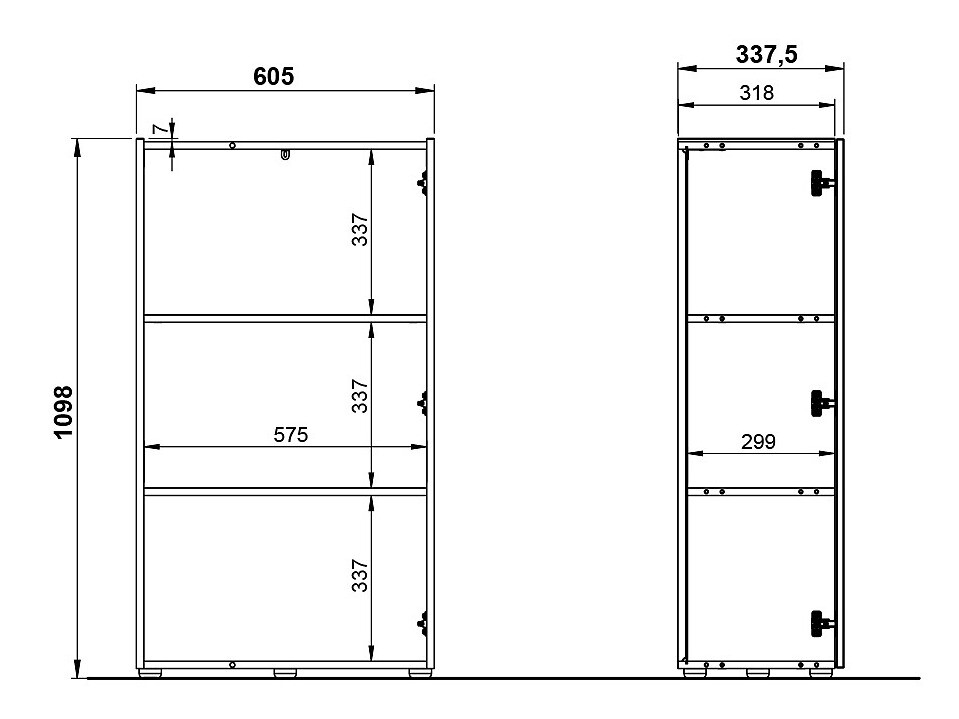 Omarica Evarsoa 103 (Grafit + Navarra hrast)