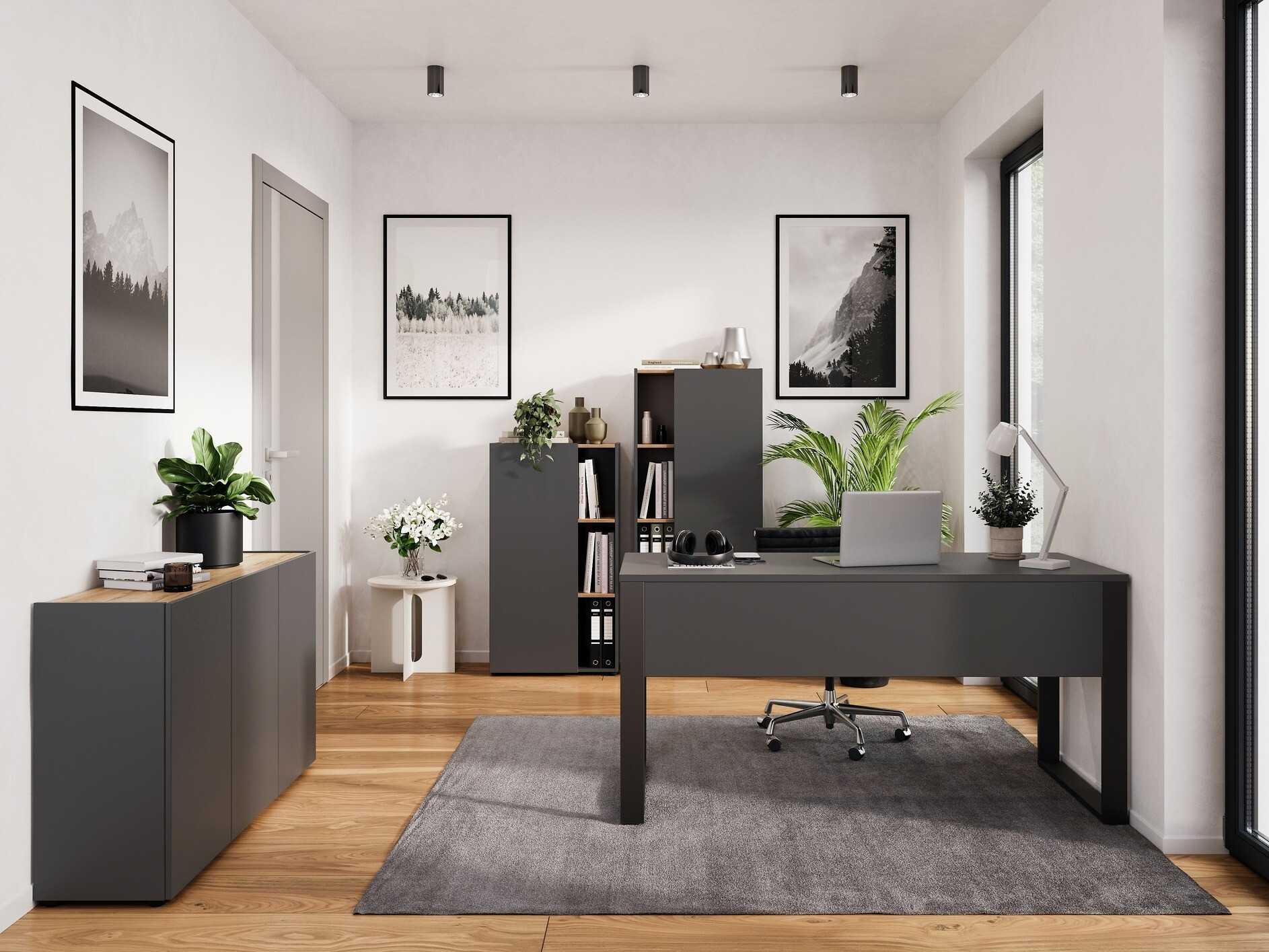 Pisalna miza Evarsoa 100 (Grafit + Črna)