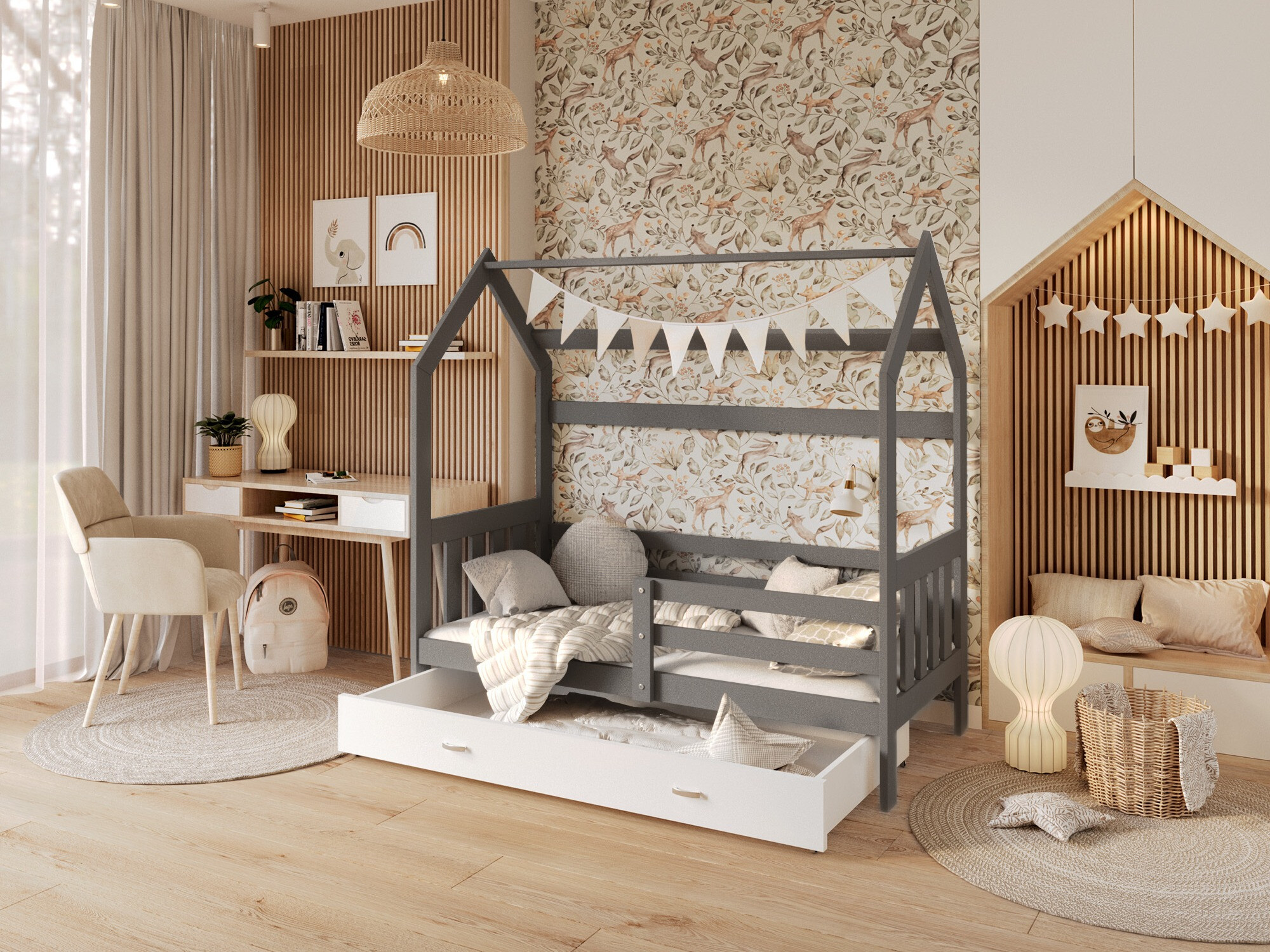 Postelja Aurora 123 (Siva)