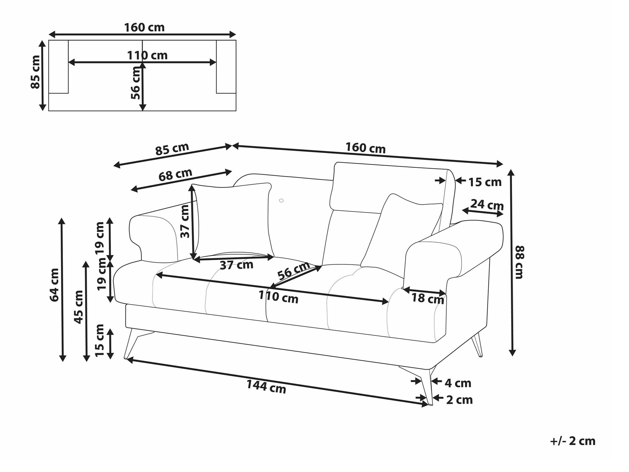 Kavč Berwyn 2371 (Bela)