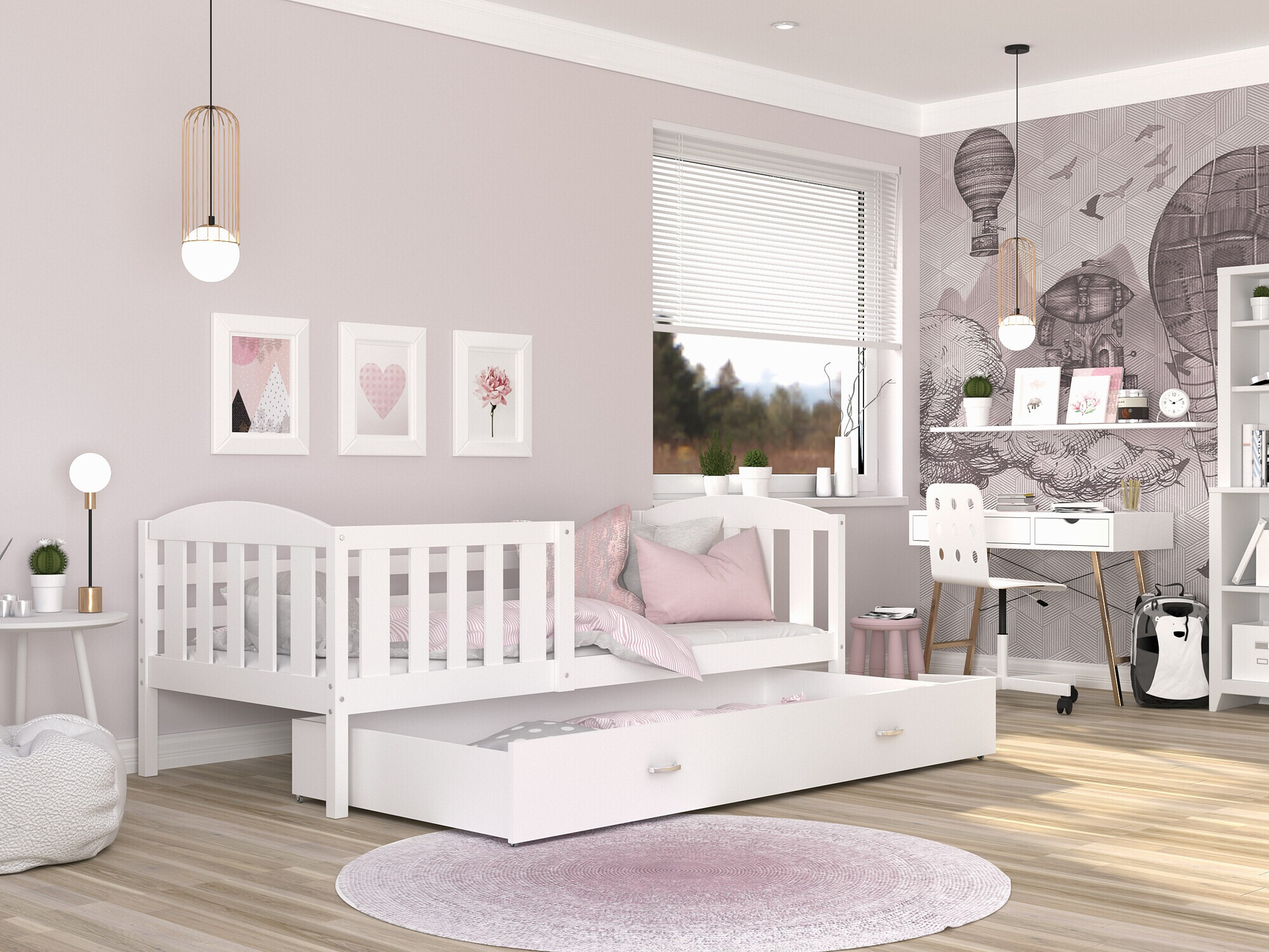 Postelja Aurora 126 (Bela)