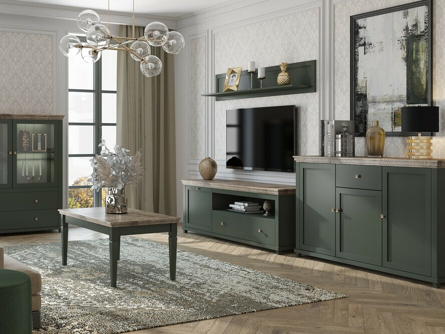 Stenska polica Tolnue 100 (Temno zelena)