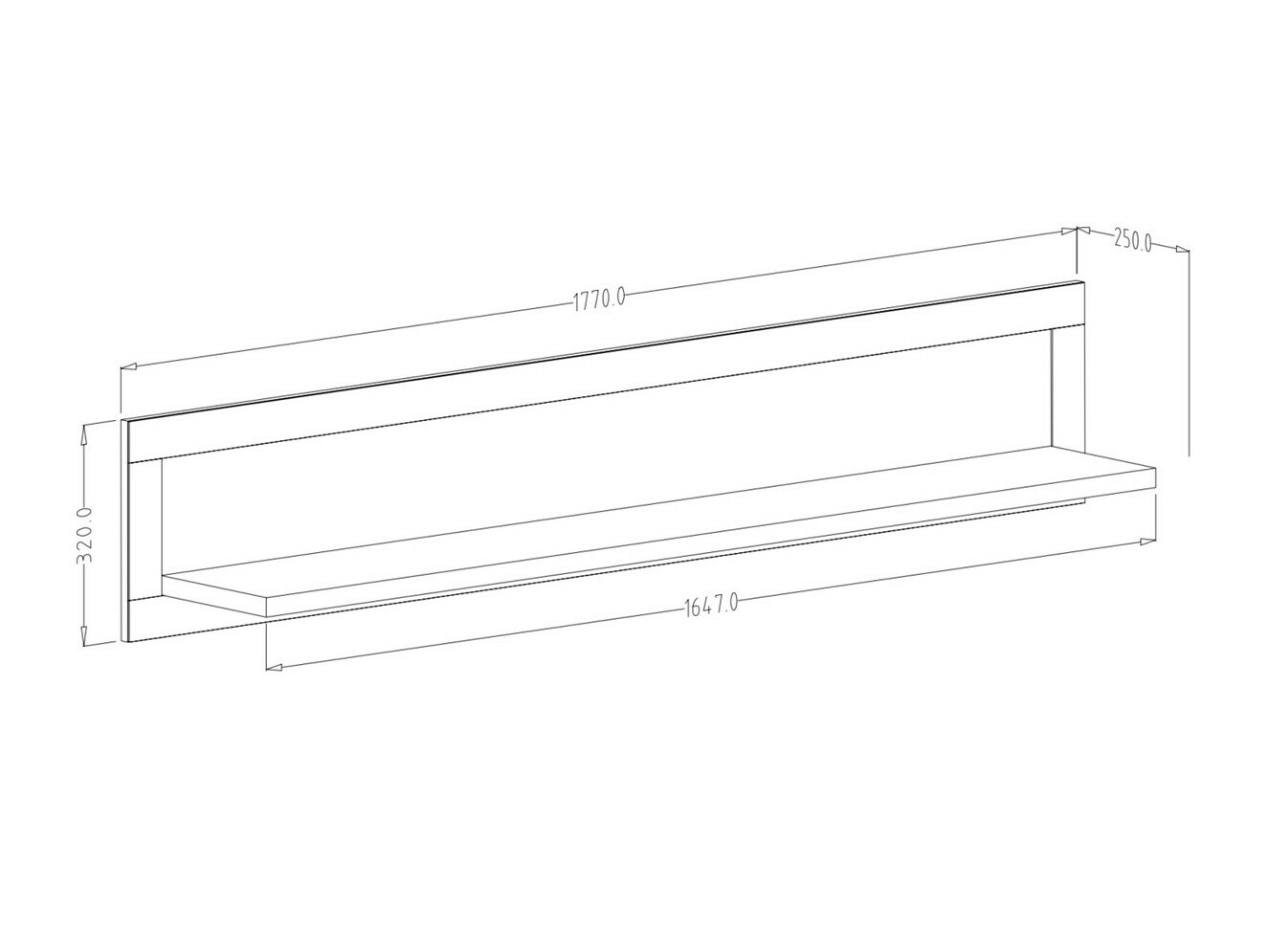 Stenska polica Tolnue 100 (Temno zelena)