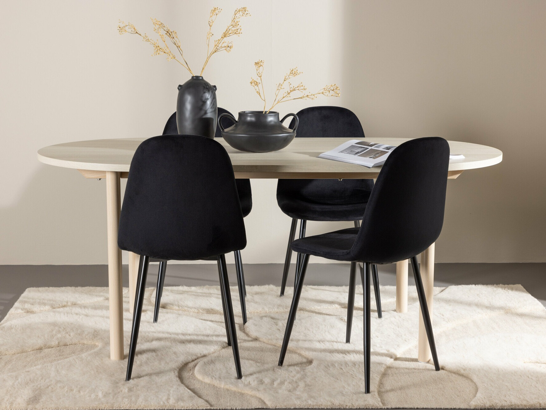 Jedilniški komplet Dallas 4612 (Svetlo rjava)