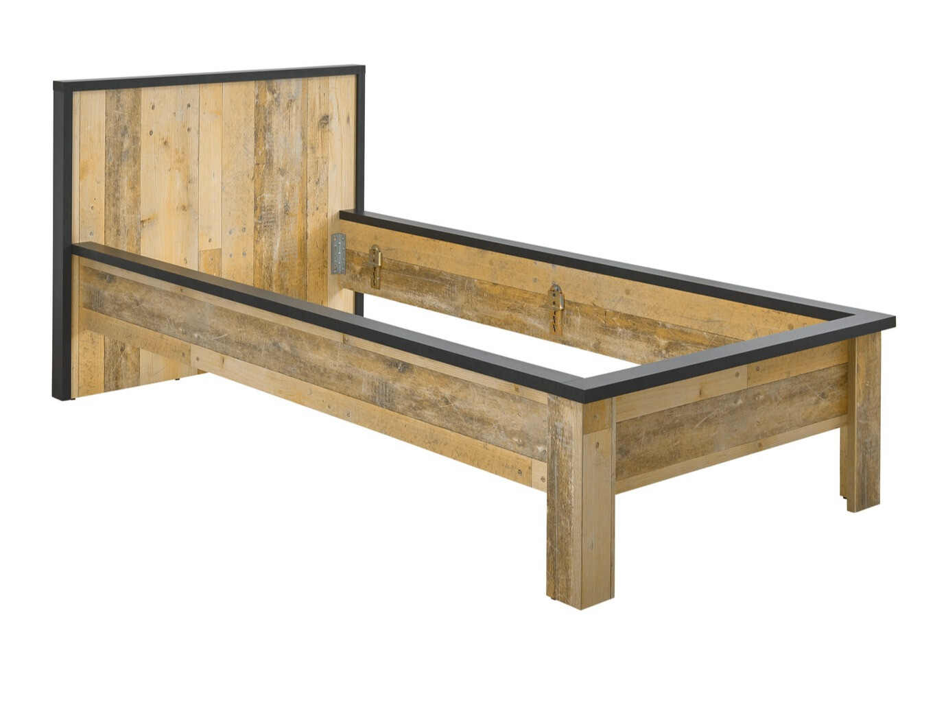 Komplet pohištva za spalnico Cirtale 128 (Rustikalen les + Antracit)