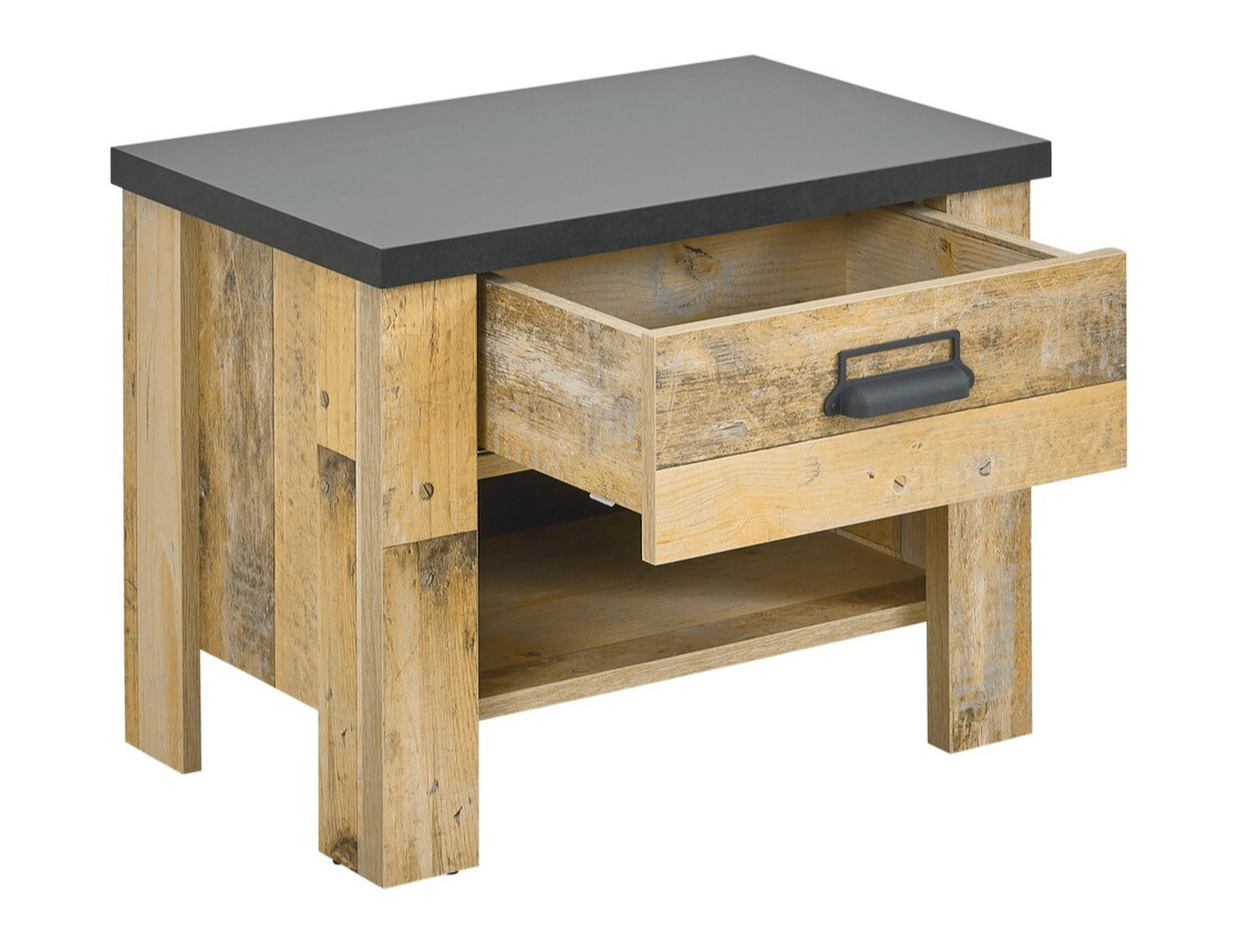 Komplet spalnic Cirtale 128 (Rustikalen les + Antracit)