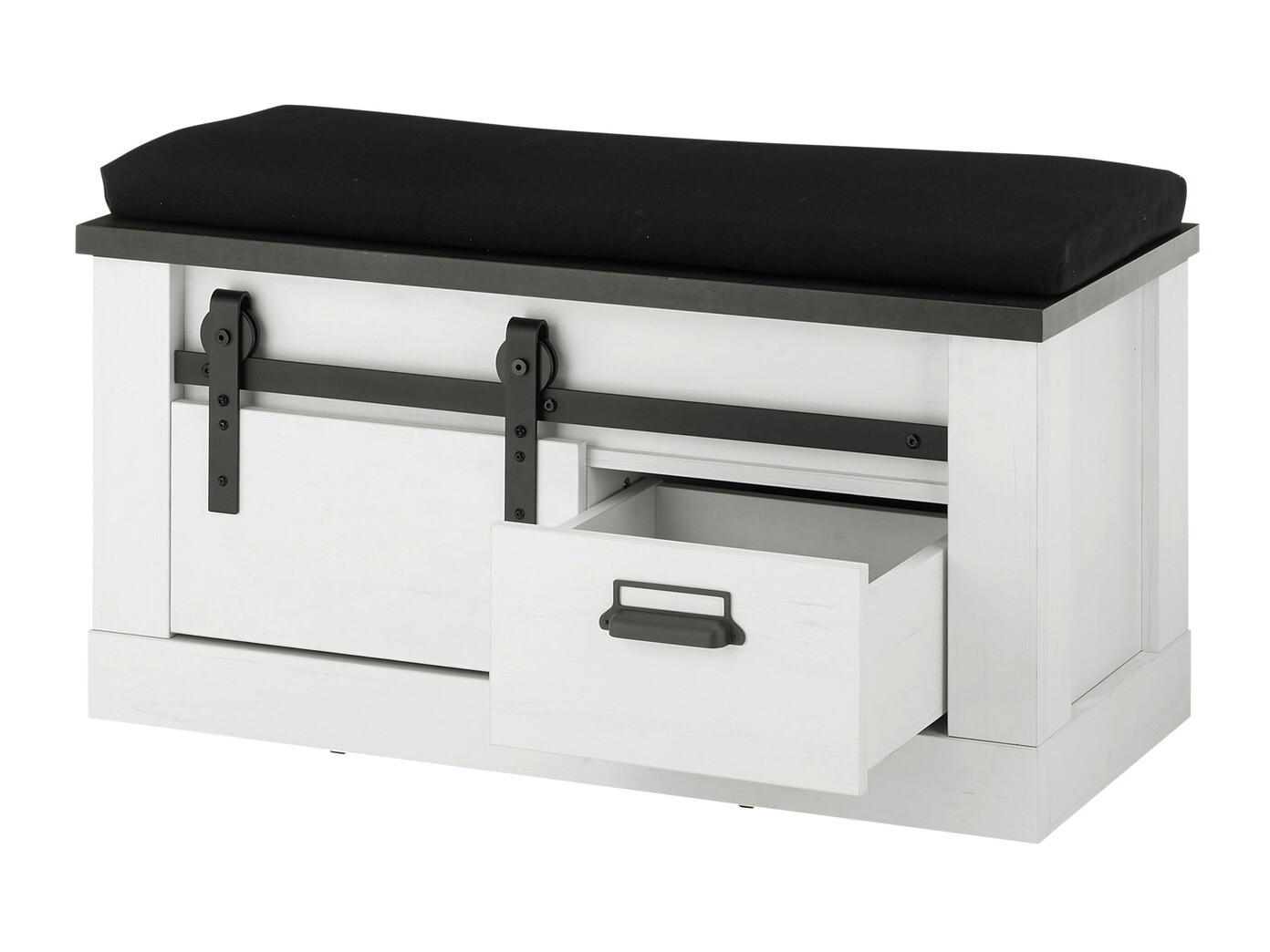 Komplet za predsobo Cirtale 130 (Beljen bor + Antracit)