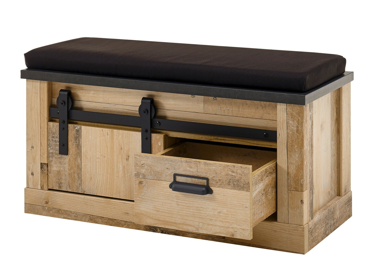 Komplet za predsobo Cirtale 130 (Rustikalen les + Antracit)