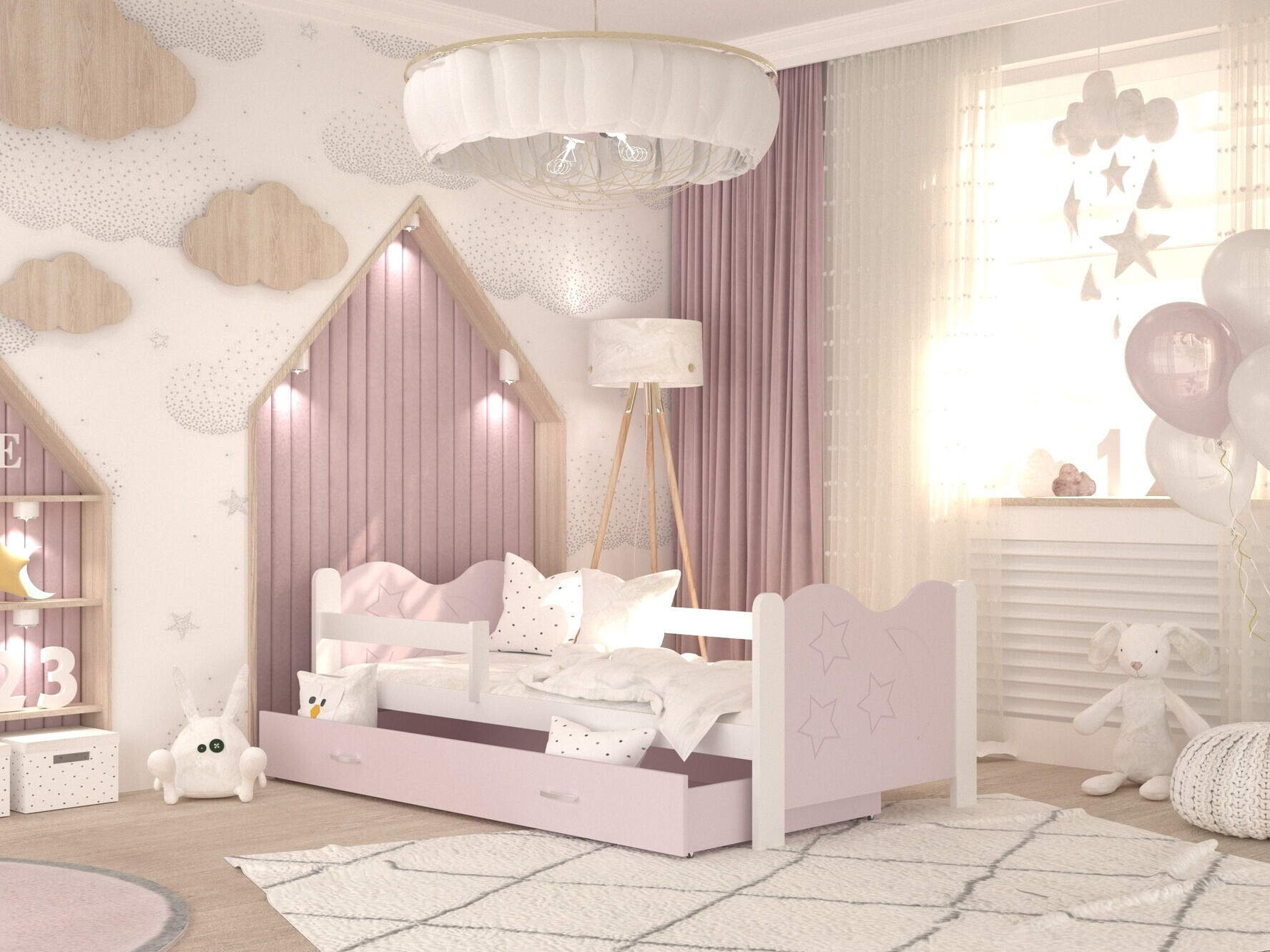 Postelja Aurora 124 (Bela)