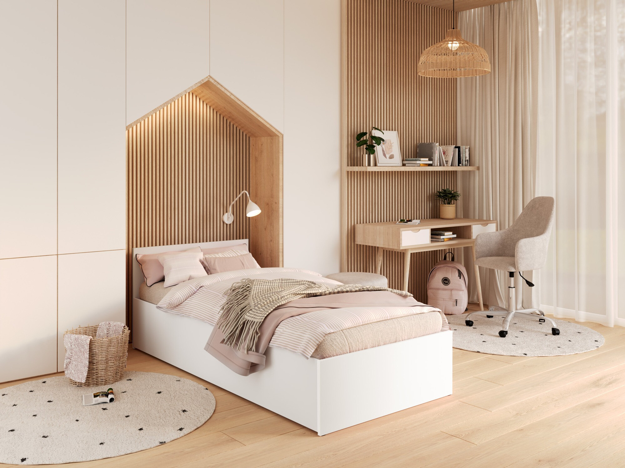 Postelja Aurora 157 (Bela)