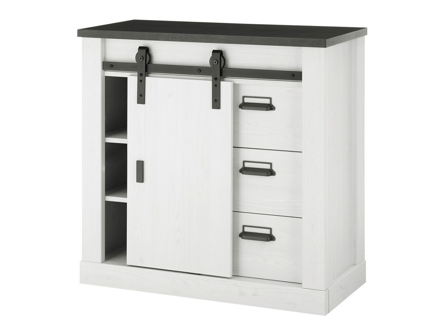 Komplet za dnevno sobo Cirtale 132 (Beljen bor + Antracit)