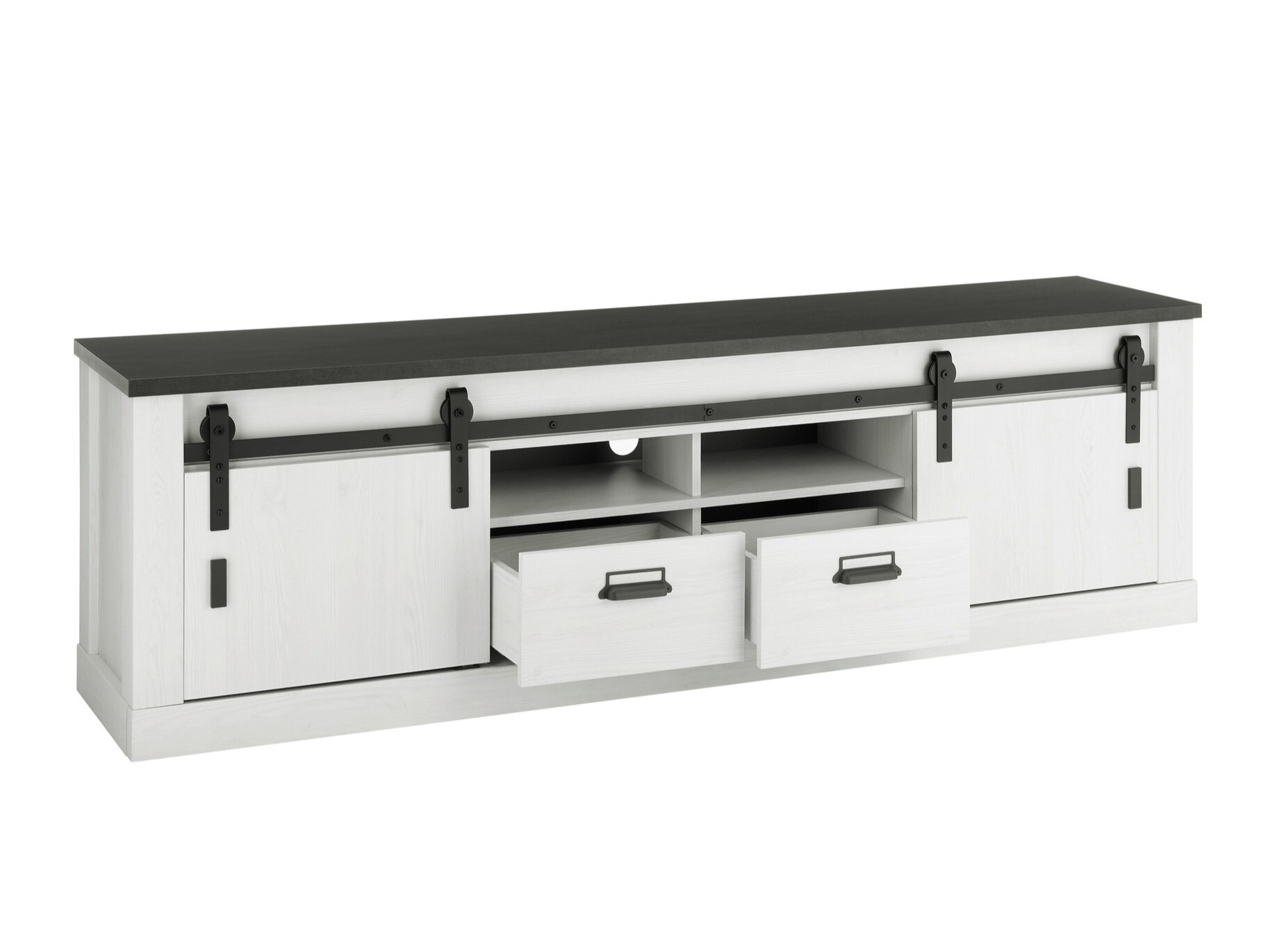 Komplet za dnevno sobo Cirtale 132 (Beljen bor + Antracit)