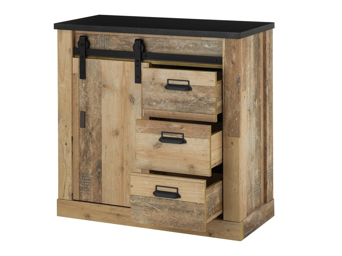 Komplet za dnevno sobo Cirtale 132 (Rustikalen les + Antracit)