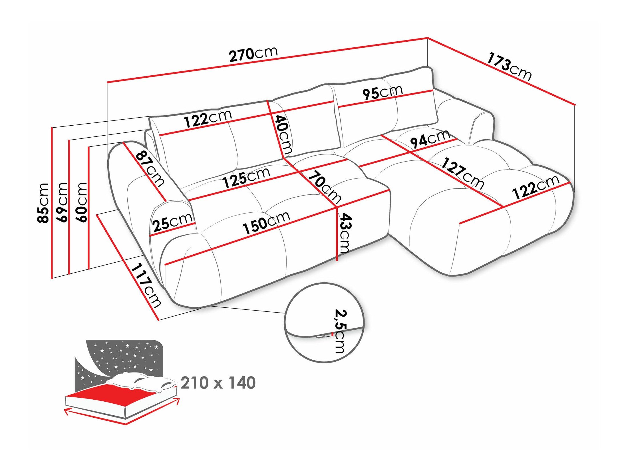 Kotna garnitura TrendyNest Ansera I (Now Or Never 03)