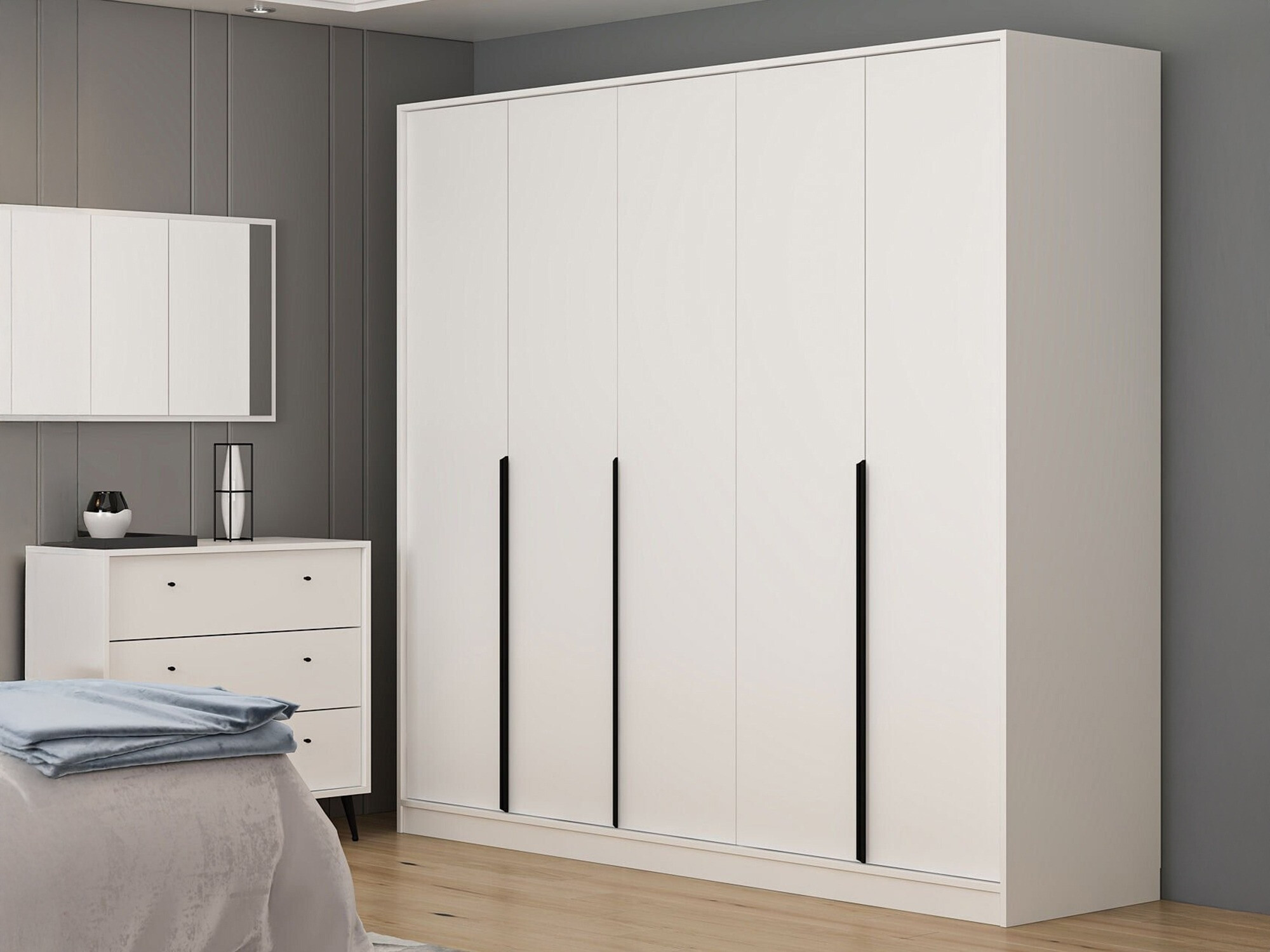 Garderobna omara Kailua 2255 (Bela)