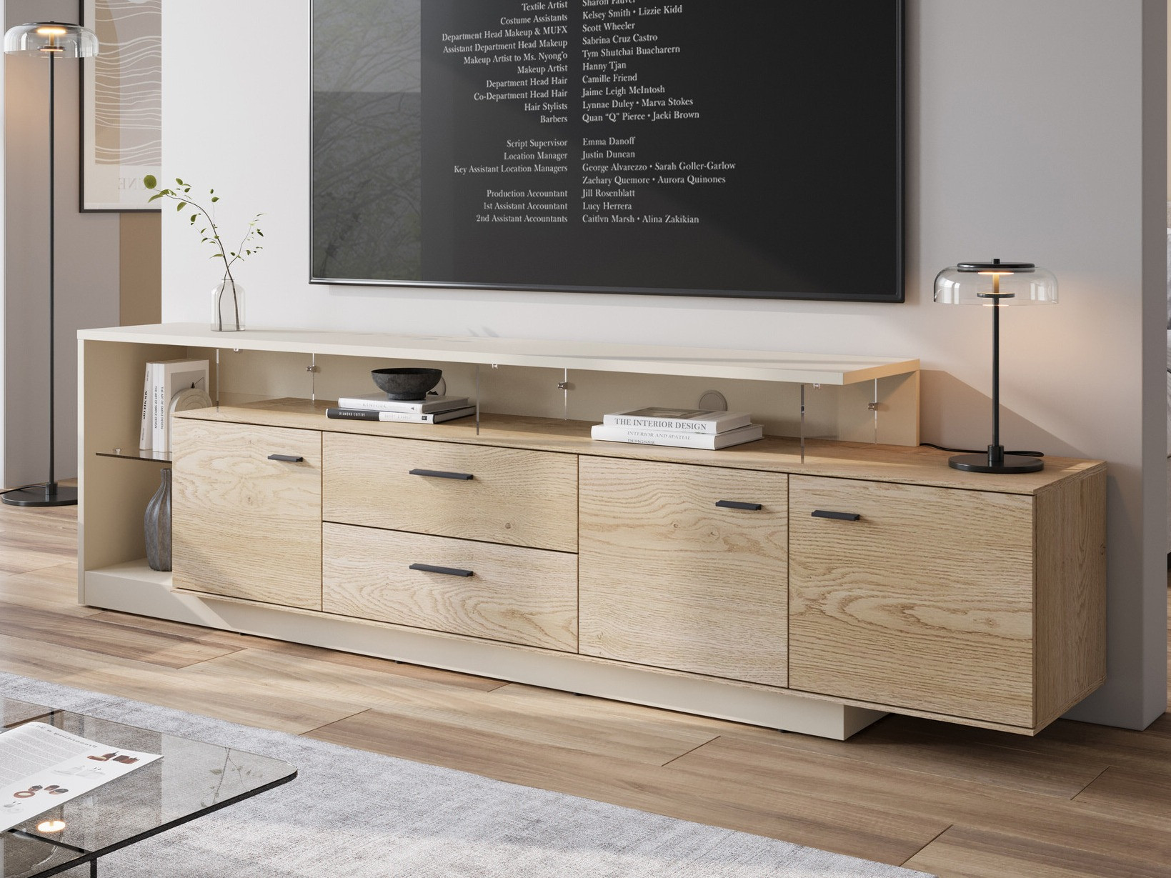 TV-omarica Ontario 138 (Kašmir + Sonoma hrast)