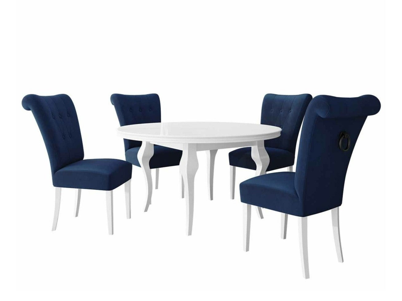 Jedilniški komplet Racine 143 (Bela + Magic Velvet 2216)