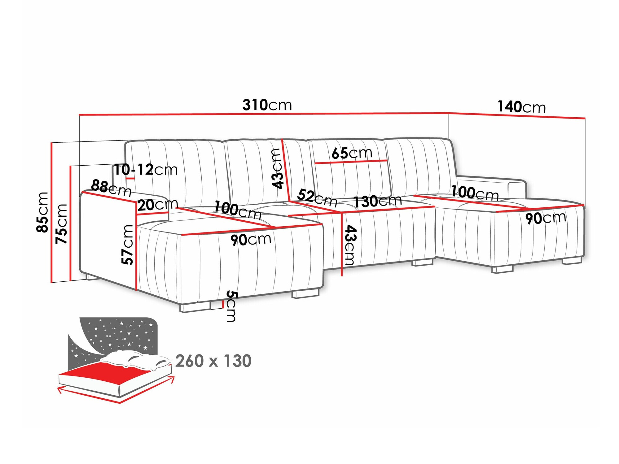 Kotna garnitura Columbus 232 (Manila 21)