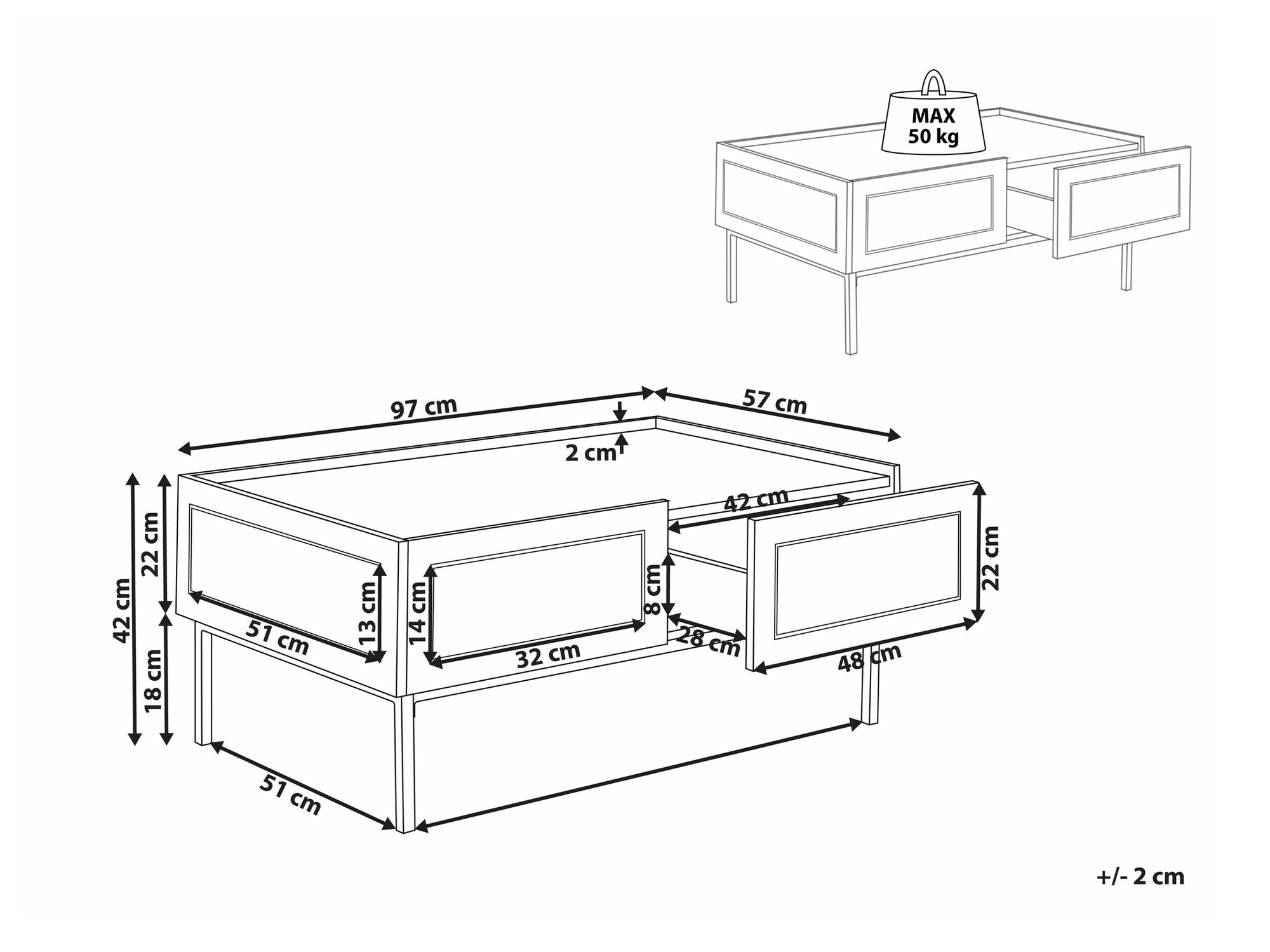 Klubska mizica Berwyn 2378