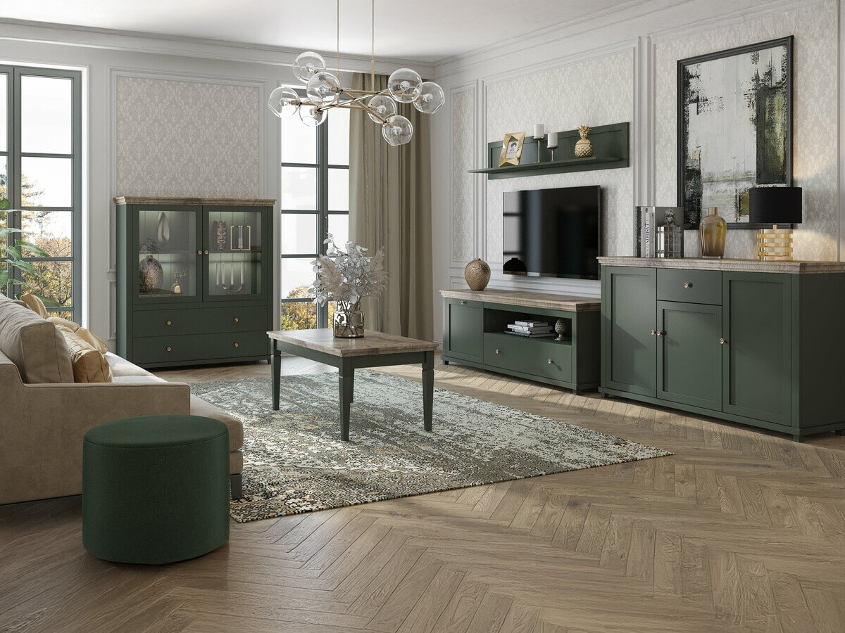 TV-omarica Tolnue 104 (Temno zelena + Hrast lefkas)