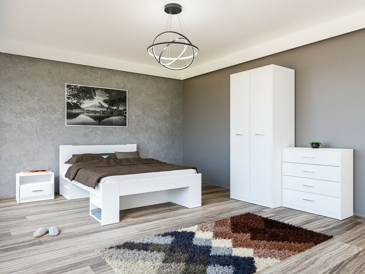 Garderobna omara Novsore 120 (Bela)