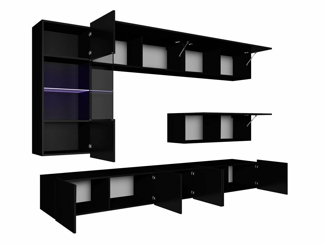 Dnevni prostor Tivdalu 108 (Črna + Sijaj črna)