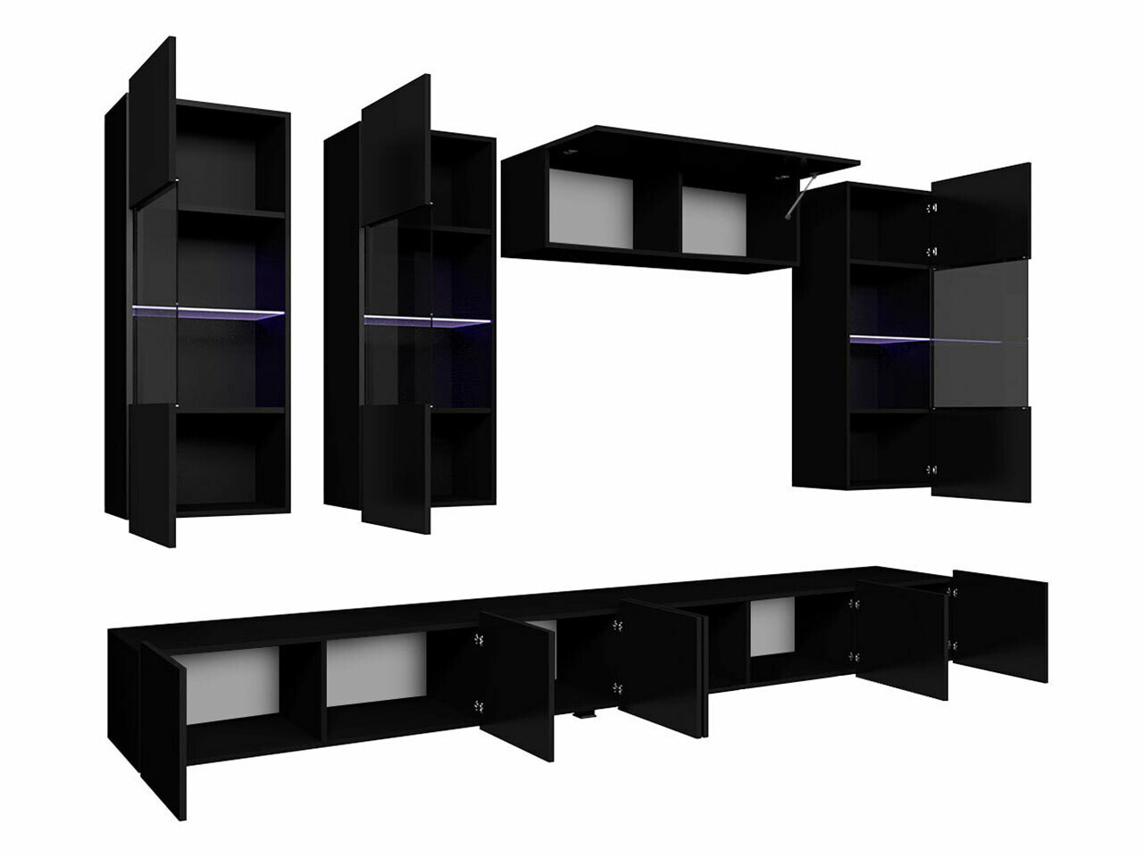 Dnevni prostor Tivdalu 109 (Črna + Sijaj črna)