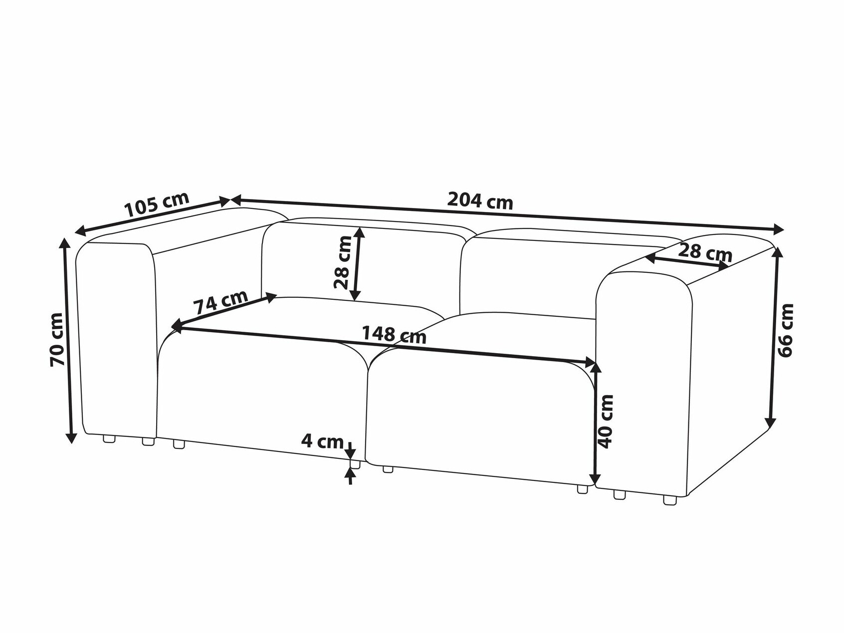 Modularni kavč Balcoro 100 (Bela)