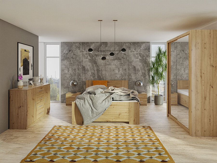 Komplet spalnic Catromi 112 (Artisan hrast)