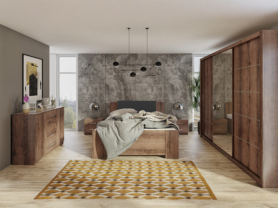 Komplet spalnic Catromi 116 (Monastery hrast + Soft Pik 011)