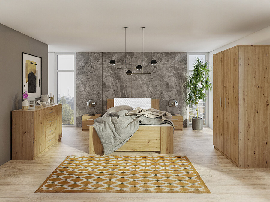 Komplet spalnic Catromi 122 (Artisan hrast + Soft Pik 017)