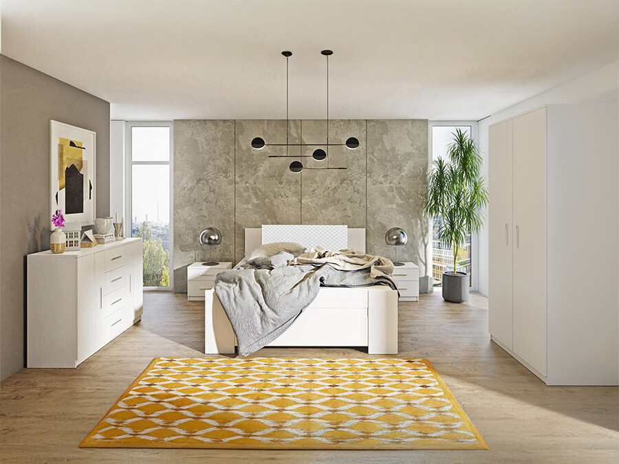 Komplet spalnic Catromi 123 (Bela + Soft Pik 017)