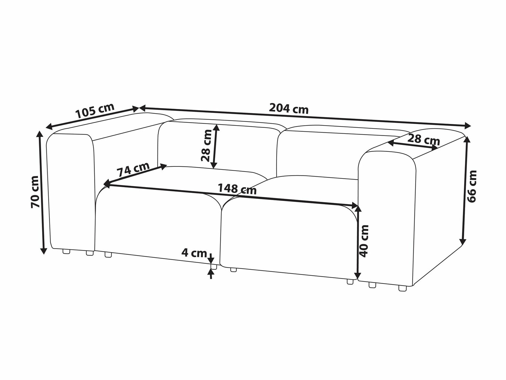 Modularni kavč Balcoro 101 (Bež)