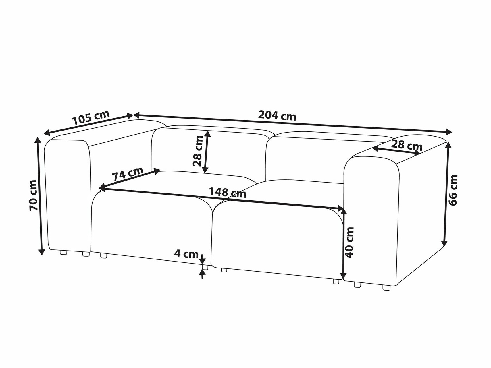Modularni kavč Balcoro 101 (Temno siva)