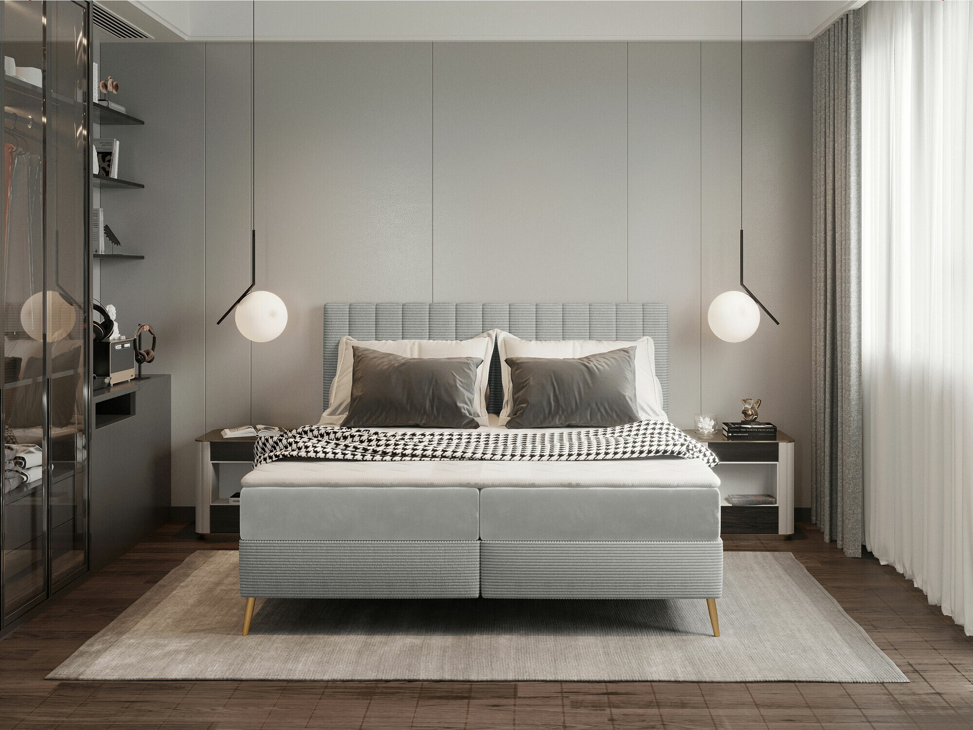 Boxspring postelja Indiana 159 (Poso 55 + Paros 05)