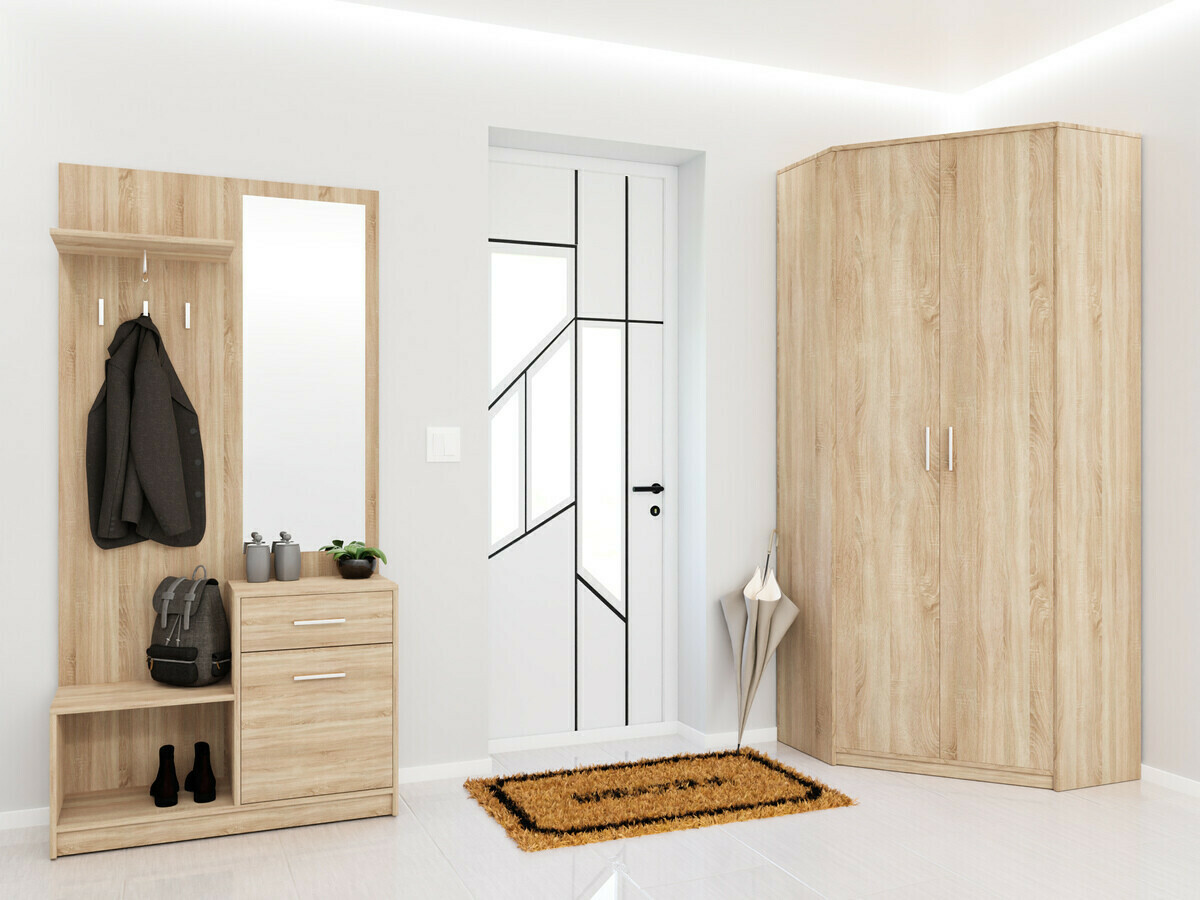 Komplet za predsobo Novsore 145 (Sonoma hrast)