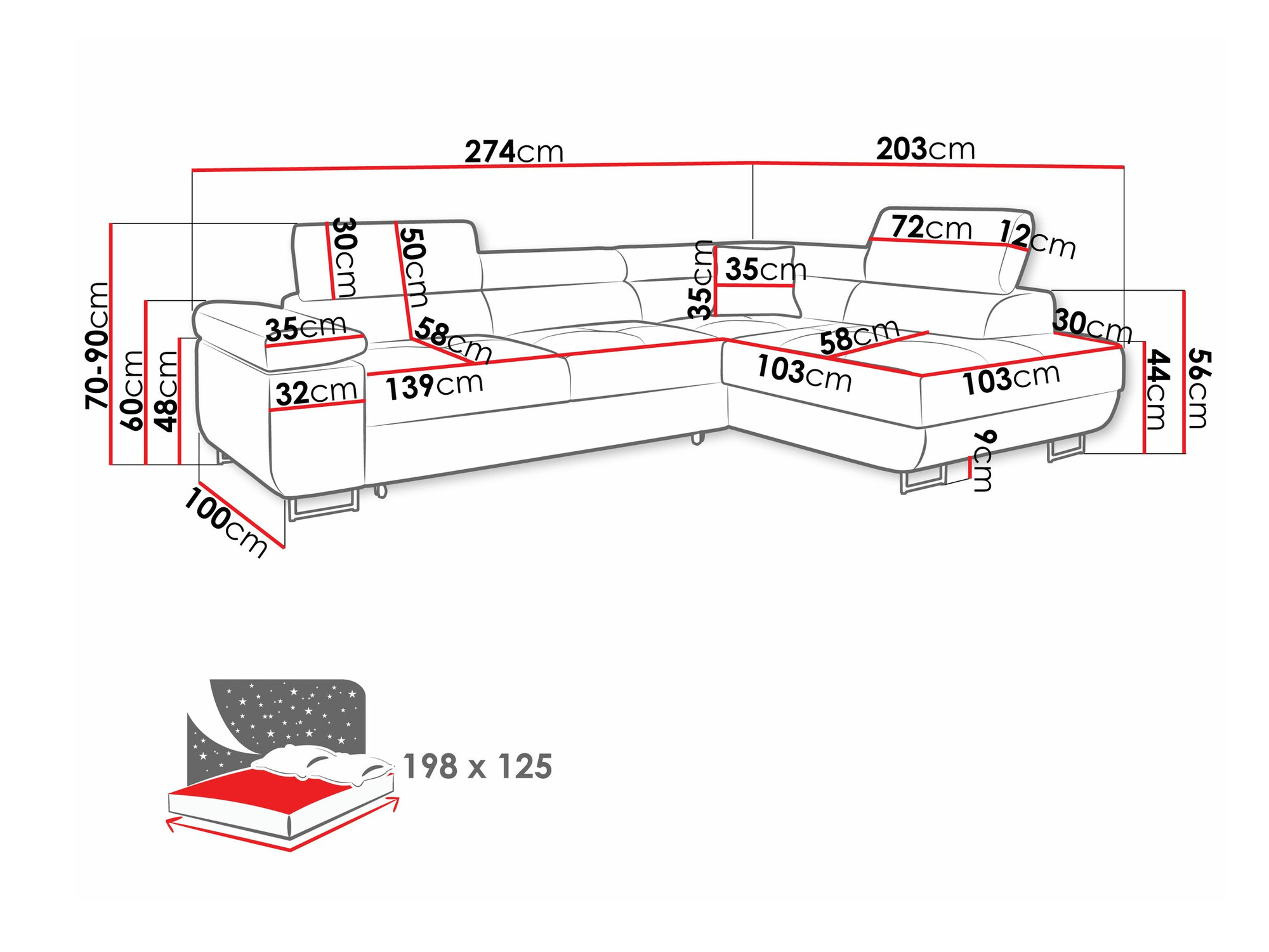 Kotna garnitura Comfivo Eliferu 100 (Poso 100)