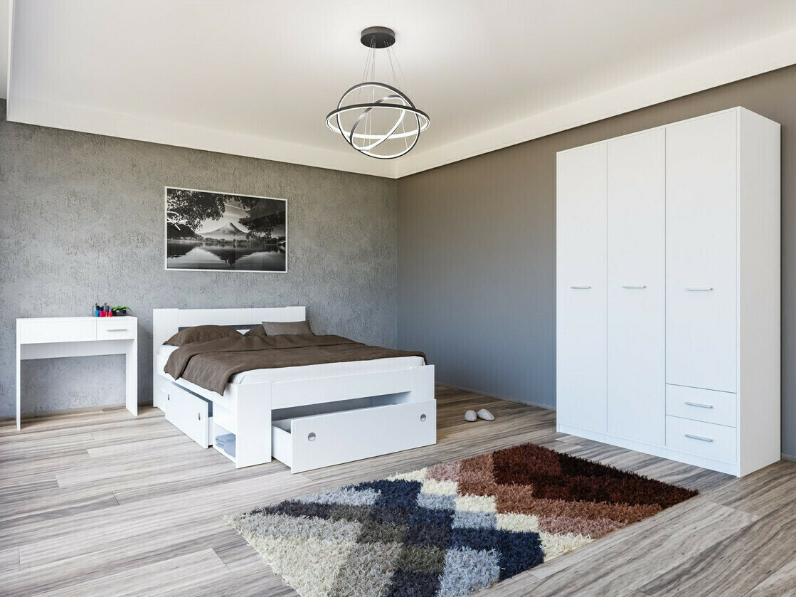 Postelja Novsore 128 (Bela)