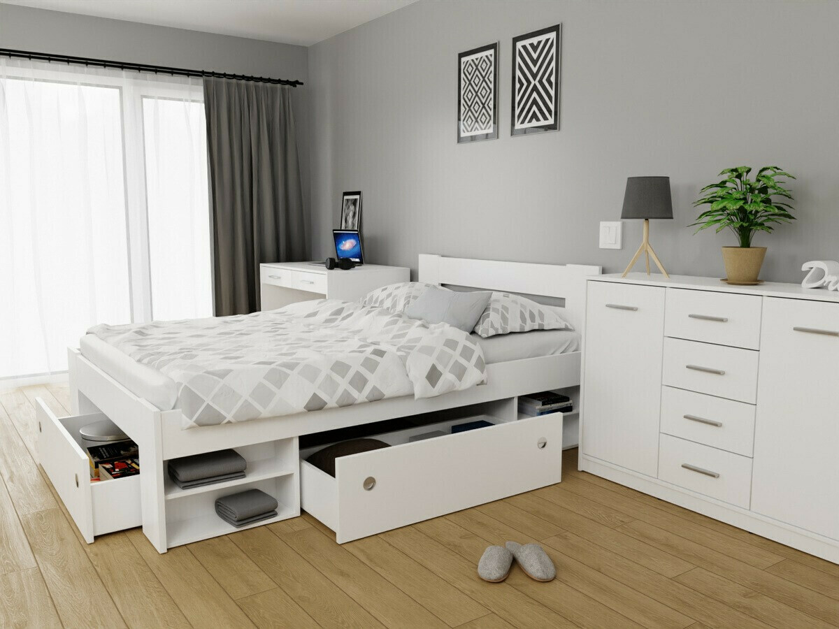 Postelja Novsore 130 (Bela)