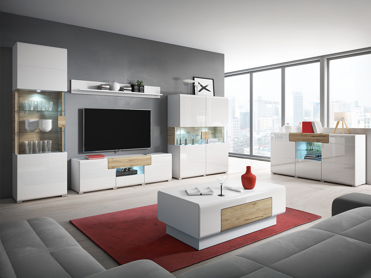 Regal Torsone 107 (Bela + Sijaj bela + Hrast San Remo)