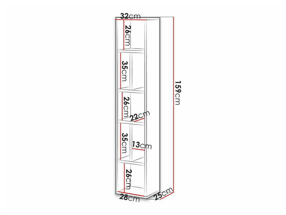 Stenska polica Torsone 106 (Bela)