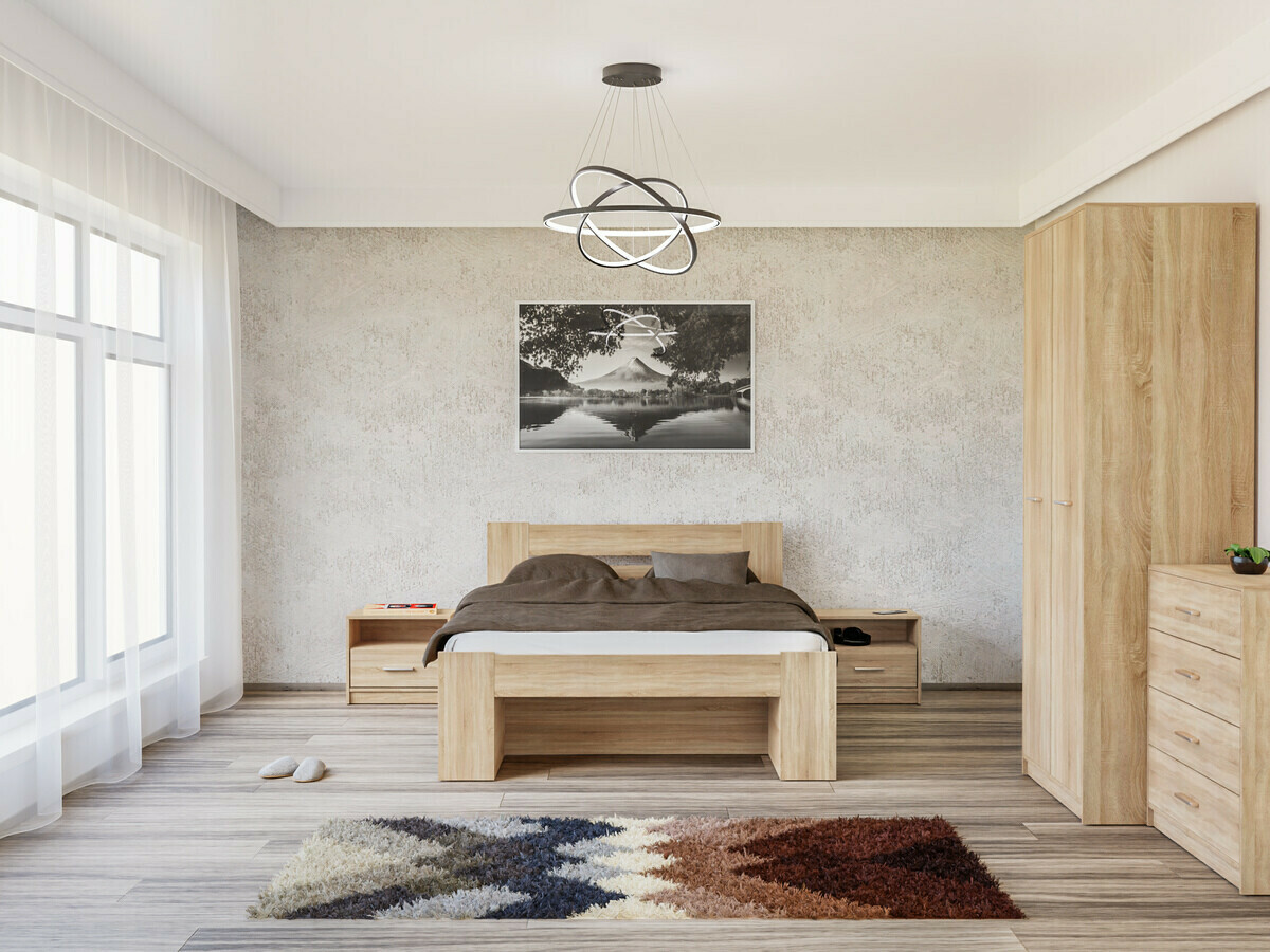 Komplet pohištva za spalnico Novsore 147 (Sonoma hrast)