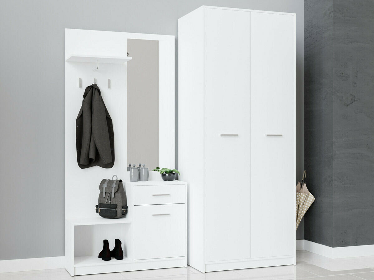 Komplet za predsobo Novsore 146 (Bela)