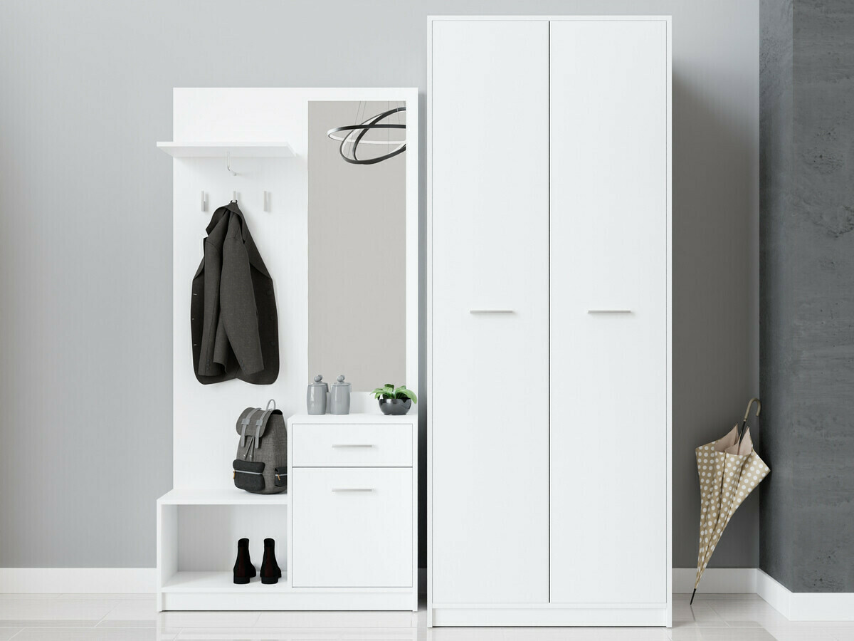 Komplet za predsobo Novsore 146 (Bela)