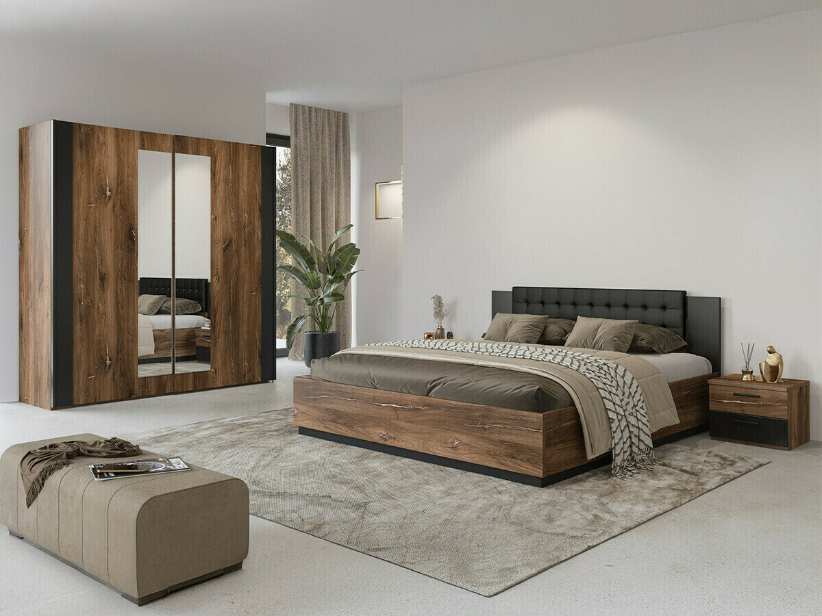 Nočna omarica Felelie 101 (Tamus Flagstaf hrast + Baker)