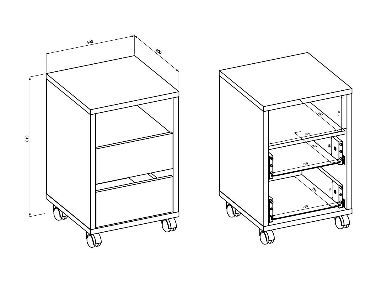 Pisalna miza Austin 347 (Bela)