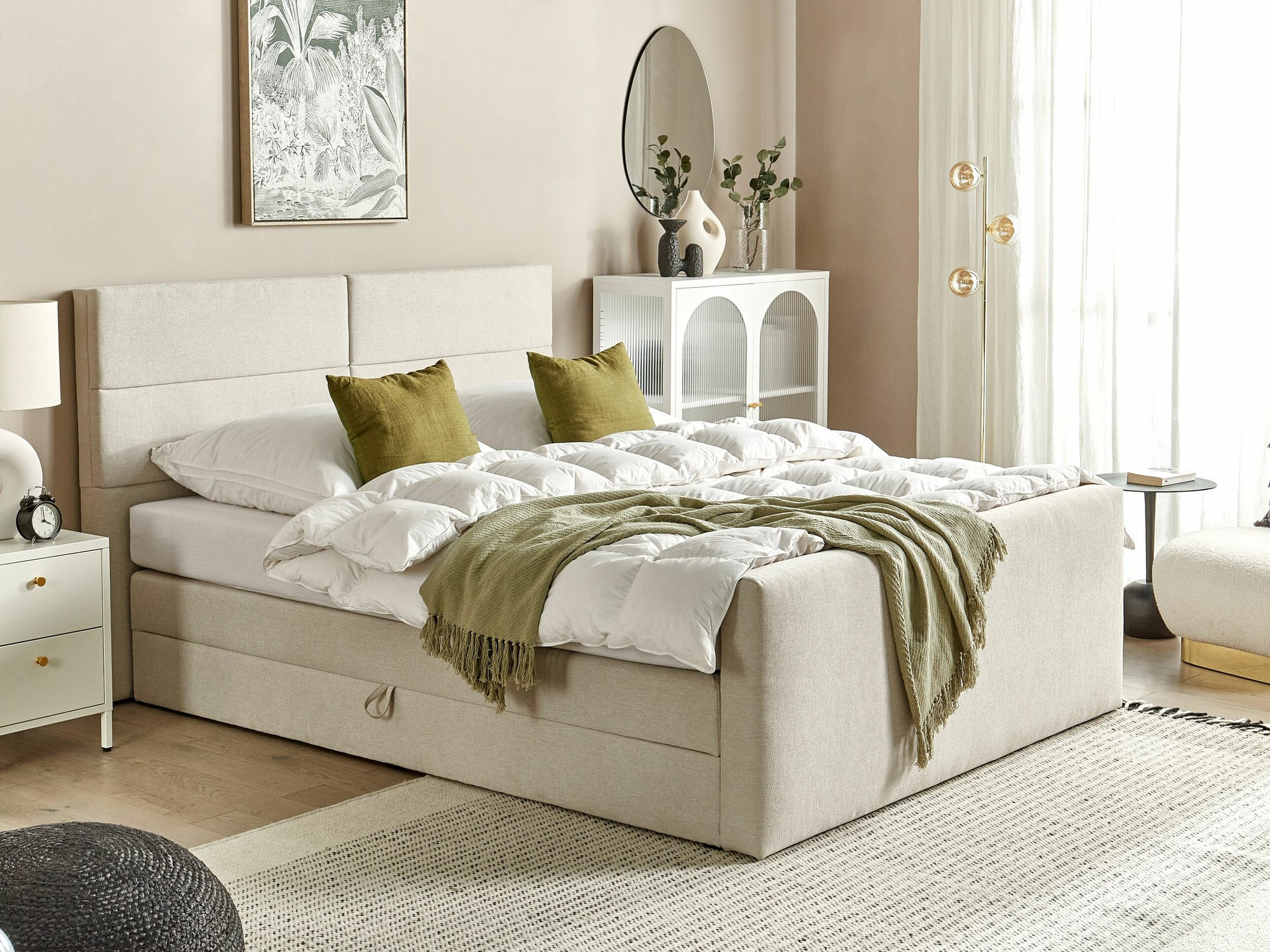 Boxspring postelja Berwyn 2394 (Bež)